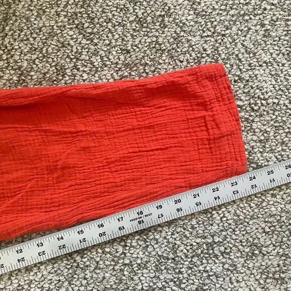 Saturday Sunday Isabel Jumpsuit Size S Red Orange Cotton Gauze Anthropologie - Picture 10 of 13